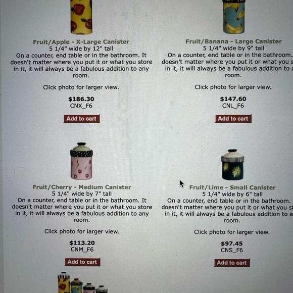 Colorful Fruit-Themed Ceramic Canisters - Picture 4 of 4